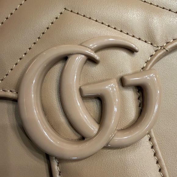 Gucci GG Marmont Matelassé Crossbody | 2 Straps | Chain & Canvas Leather - Picture 6 of 16